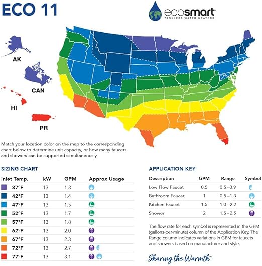 EcoSmart ECO 11 Electric Tankless Water Heater, 13KW at 240 Volts with Patented Self Modulating Technology