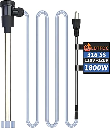 1800W Submersible Water Heater Portable Electric Pool and Hot Tub Immersion Water Heater with WiFi Timer and Auto Shut Off for Bathtub, Spa, Baptistry, above ground pool and Inflatable Pool